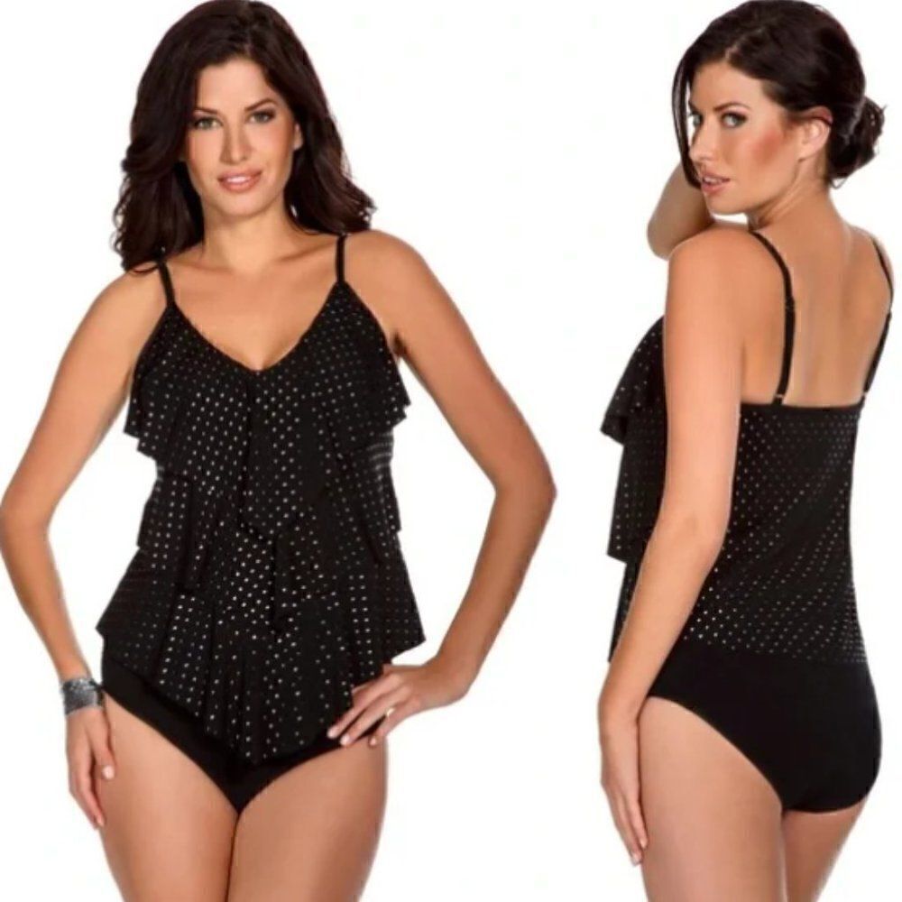 Magic Suitstud Muffin Swimtop Black Sequin 10